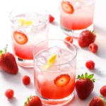 Strawberry Elderflower Shrub Mocktail recipe